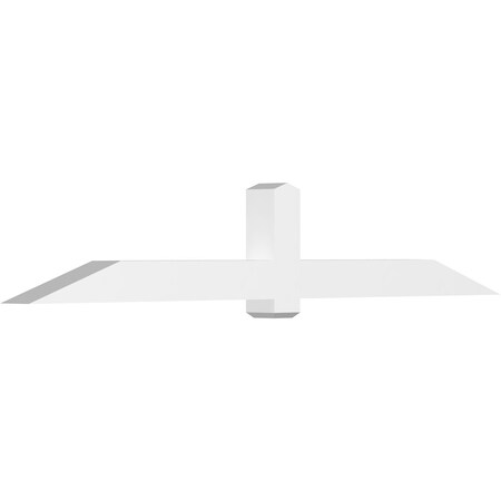 Ekena Millwork Eugene Architectural Grade PVC Gable Bracket, 108"W x 18"H x 6"D x 6"F, 4/12 Pitch GBP108X18X0606EUG00